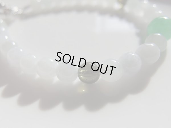 画像4: 天然色　翡翠とモルダバイトのマンテル仕様　ブレスレット　特価