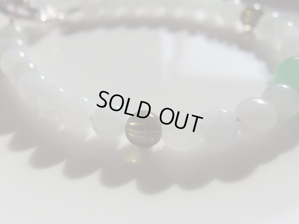 画像6: 天然色　翡翠とモルダバイトのマンテル仕様　ブレスレット　特価