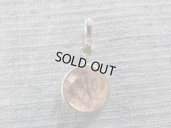 画像4: モルダバイト搭載型　ピンクゴールドカラーギベオン　銀製ペンダントトップ　＊便利なスライド式アジャスター式　シルバーチェーン付き