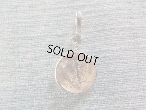 画像5: モルダバイト搭載型　ピンクゴールドカラーギベオン　銀製ペンダントトップ　＊便利なスライド式アジャスター式　シルバーチェーン付き