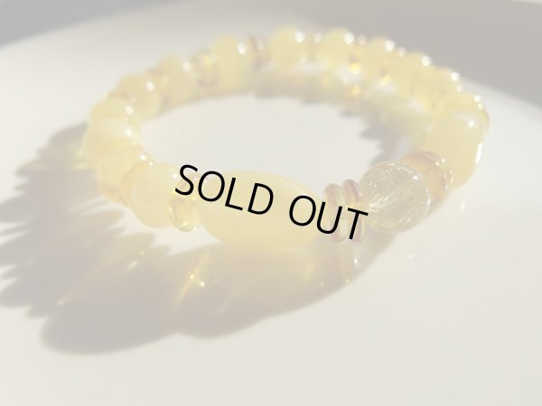 画像10: Premium　ゴールデンバターカラー　アンバー＆ルチルクォーツ　スペシャルブレスレット　特価