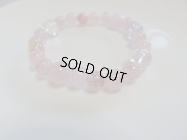 画像2: ロードクロサイトとローズクォーツとピンクエピドートシストとクンツァイトとサンストーンとルチルクォーツの特製ブレスレット