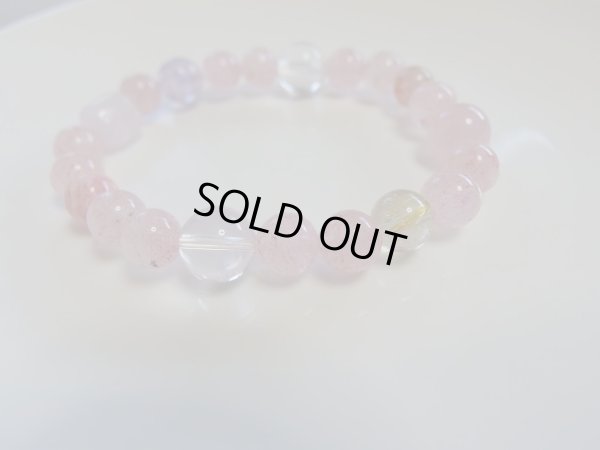 画像4: ロードクロサイトとローズクォーツとピンクエピドートシストとクンツァイトとサンストーンとルチルクォーツの特製ブレスレット