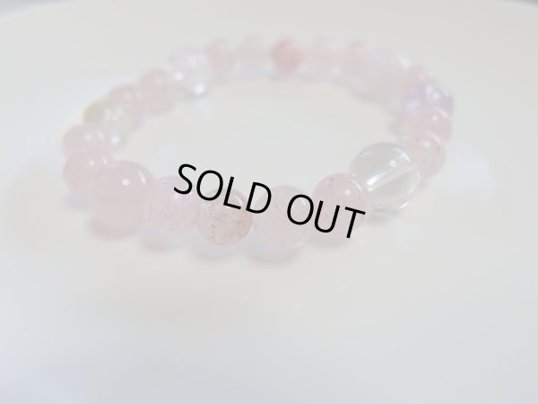 画像6: ロードクロサイトとローズクォーツとピンクエピドートシストとクンツァイトとサンストーンとルチルクォーツの特製ブレスレット
