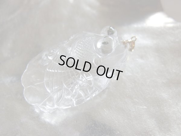 画像6: 　１８金製バチカン　ルチル入り　天然水晶　金魚　ペンダントトップ