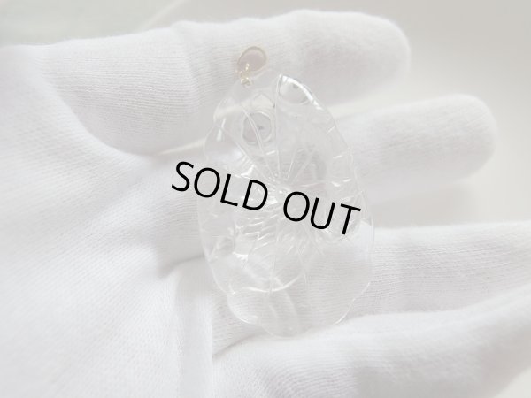 画像5: 　１８金製バチカン　ルチル入り　天然水晶　金魚　ペンダントトップ