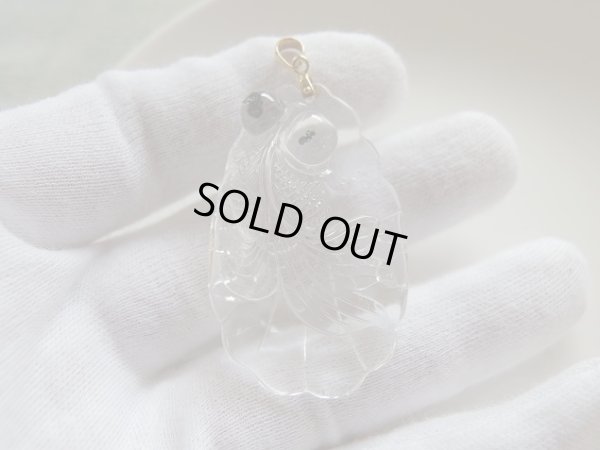 画像4: 　１８金製バチカン　ルチル入り　天然水晶　金魚　ペンダントトップ