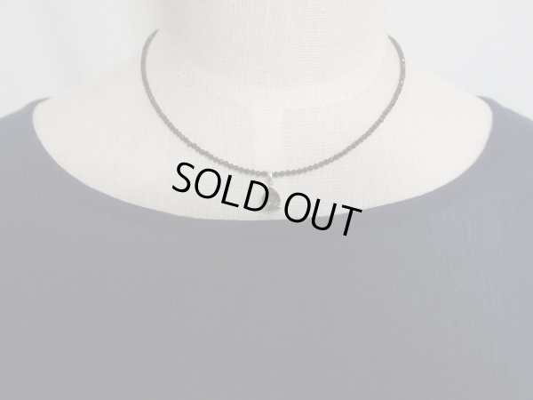 画像13: ブラックスピネルと高品質モルダバイトのネックレス  特価