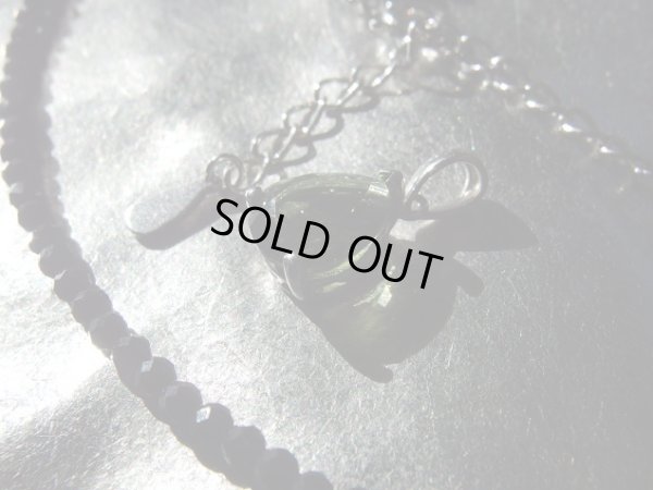 画像4: ブラックスピネルと高品質モルダバイトのネックレス  特価