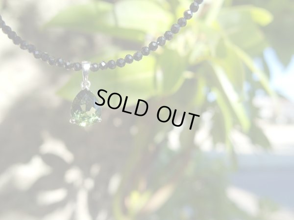 画像6: ブラックスピネルと高品質モルダバイトのネックレス  特価