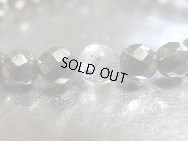 画像6: パイライトインクォーツとパイライトとモルダバイトのブレスレット　