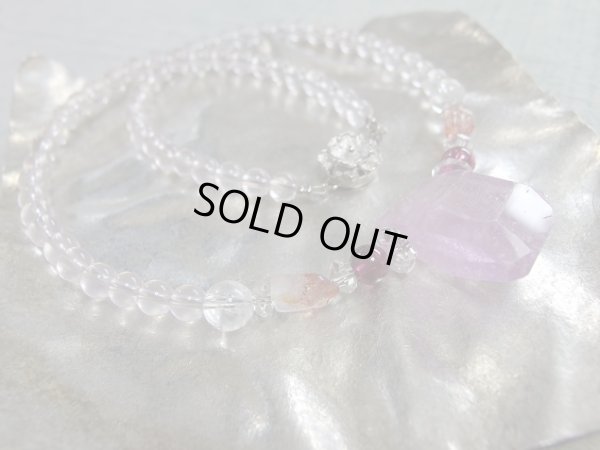 画像8: Premium  クンツァイト＆美しいローズクォーツのスペシャルネックレス