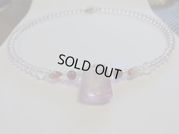 画像12: Premium  クンツァイト＆美しいローズクォーツのスペシャルネックレス