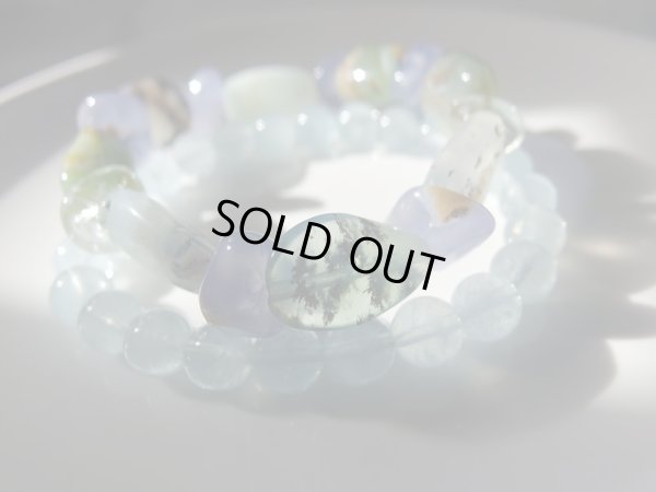 画像6: ブルーオパールとアクアマリンのブレスレット　セット