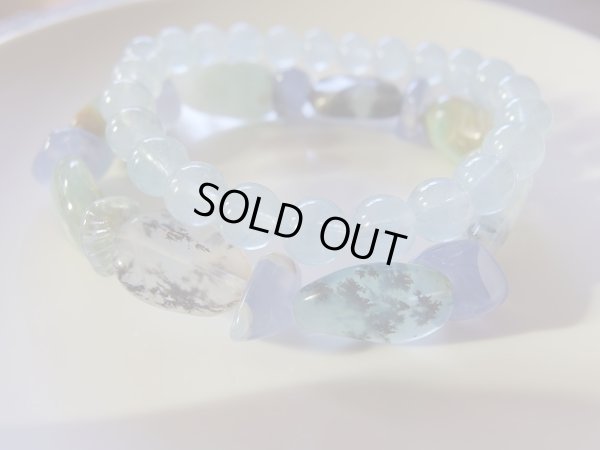 画像3: ブルーオパールとアクアマリンのブレスレット　セット