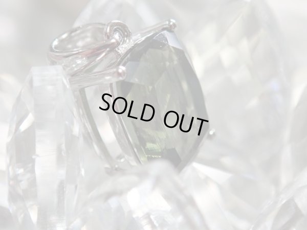 画像6: Premium   モルダバイト　ペンダントトップ   ポスト型スライド式アジャスター搭載シルバーネックレス付き