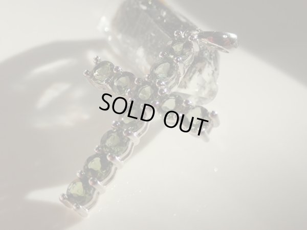 画像12: Ｐｒｅｍｉｕｍ　モルダバイト　ペンダントトップ  ポスト型スライド式アジャスター搭載シルバーネックレス付き