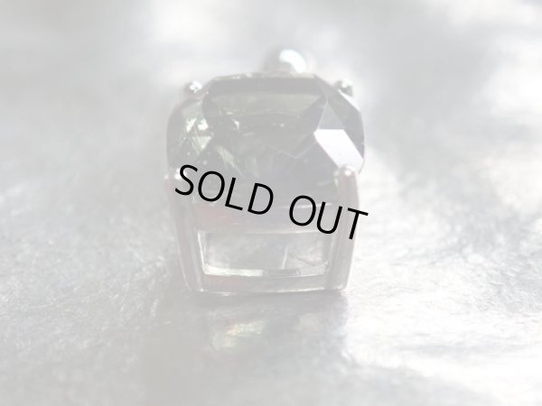 画像4: Premium   モルダバイト　ペンダントトップ   ポスト型スライド式アジャスター搭載シルバーネックレス付き