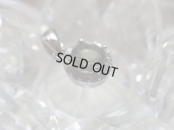 画像10: Ｐｒｅｍｉｕｍ　モルダバイト　ペンダントトップ　ＭＩＮＩペンダントトップ ポスト型スライド式アジャスター搭載シルバーネックレス付き