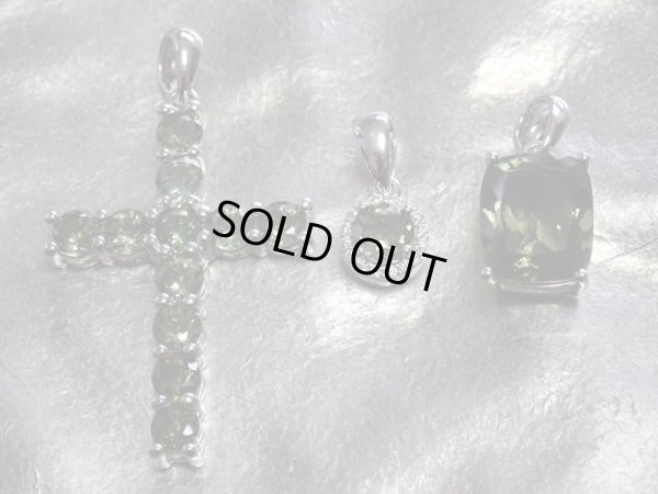 画像6: Ｐｒｅｍｉｕｍ　モルダバイト　ペンダントトップ  ポスト型スライド式アジャスター搭載シルバーネックレス付き