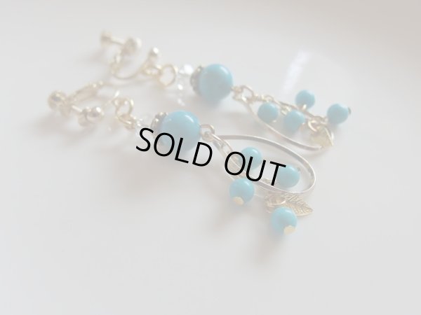 画像8: 美しい天然ブルーカラー　天然トルコ石　8.3ミリ　ピアスまたはイヤリング　セット