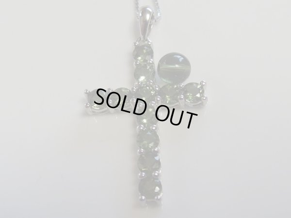 画像19: Ｐｒｅｍｉｕｍ　モルダバイト　ペンダントトップ  ポスト型スライド式アジャスター搭載シルバーネックレス付き