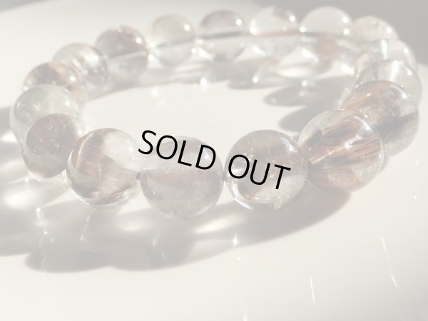 画像5: Ｐｒｅｍｉｕｍ　ブルッカイト（板チタン）＆プラチナルチル　入り12〜13ミリ水晶　特価