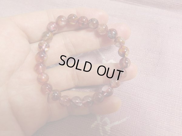 画像9: 美しいリモナイトインクォーツ（ブラッドオーラクォーツ）　レッド　8ミリ強　特価