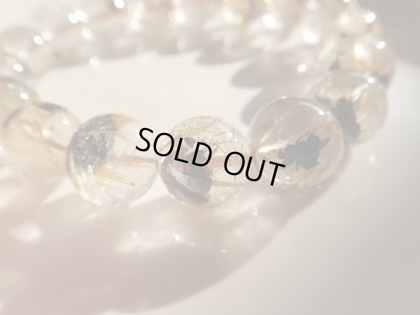 画像12: 凄い美ヘマタイトタイチン太陽ルチルクォーツ　12.2〜12.9ミリ　特価