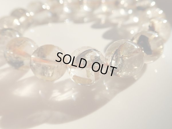 画像3: 凄い美ヘマタイトタイチン太陽ルチルクォーツ　12.2〜12.9ミリ　特価