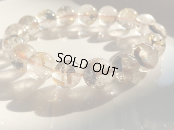 画像17: 凄い美ヘマタイトタイチン太陽ルチルクォーツ　12.2〜12.9ミリ　特価