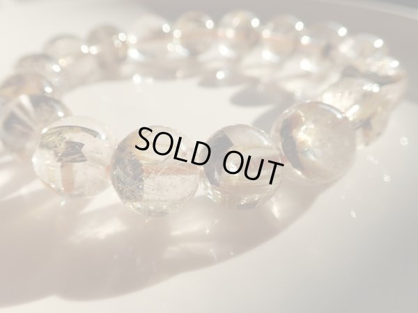 画像2: 凄い美ヘマタイトタイチン太陽ルチルクォーツ　12.2〜12.9ミリ　特価