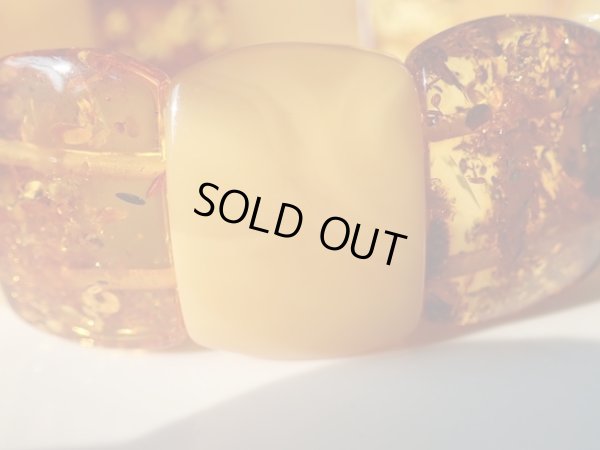 画像15: Premium  蜜蝋＆コニャックカラー　天然アンバー　バングル仕様　特価