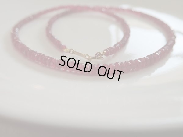 画像2: Ｐｒｅｍｉｕｍ　ルビーネックレス　　18金製　引き輪＆プレート　特価