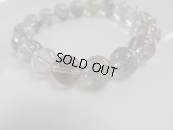 画像4: 特選　ブラックブラウンルチルクォーツ　イン　スモーキークォーツ　11ミリ強　特価