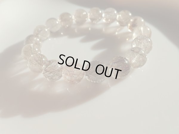 画像10: 特選　ブラックブラウンルチルクォーツ　イン　スモーキークォーツ　11ミリ強　特価