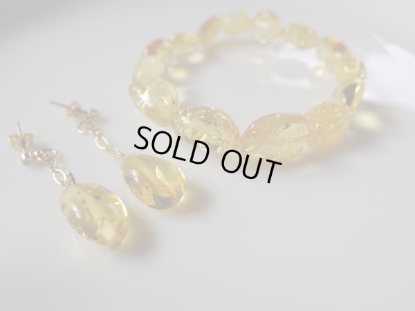 画像7: 特撰クリアイエローアンバー　ピアス（イヤリング）セット　特価