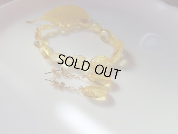 画像3: 特撰クリアイエローアンバー　ピアス（イヤリング）セット　特価