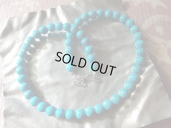 画像3: 天然トルコ石　８ミリ　ネックレス　特価