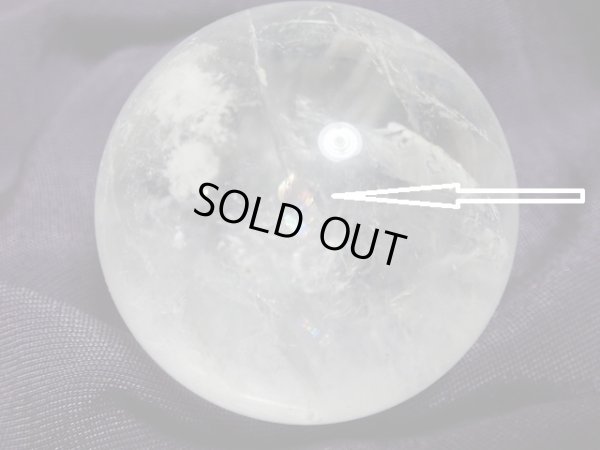 画像5: 超レア品　両剣クォーツインクォーツwithレインボー水晶丸玉　46ｍｍ　ヒマラヤの夕日　特価