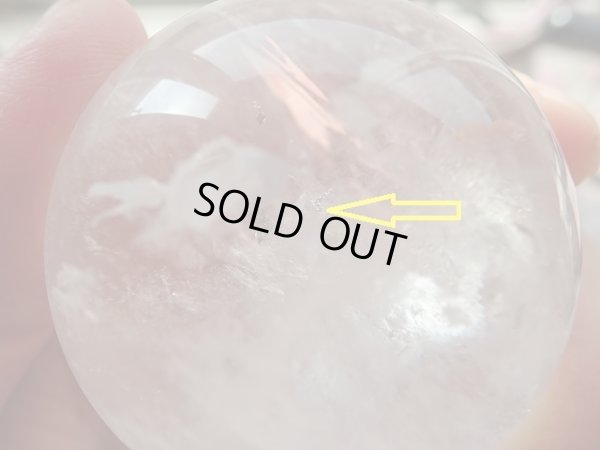 画像13: 超レア品　両剣クォーツインクォーツwithレインボー水晶丸玉　46ｍｍ　ヒマラヤの夕日　特価