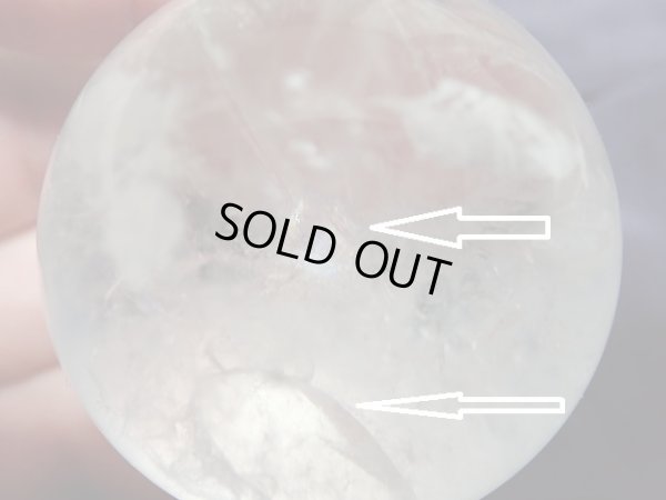 画像4: 超レア品　両剣クォーツインクォーツwithレインボー水晶丸玉　46ｍｍ　ヒマラヤの夕日　特価