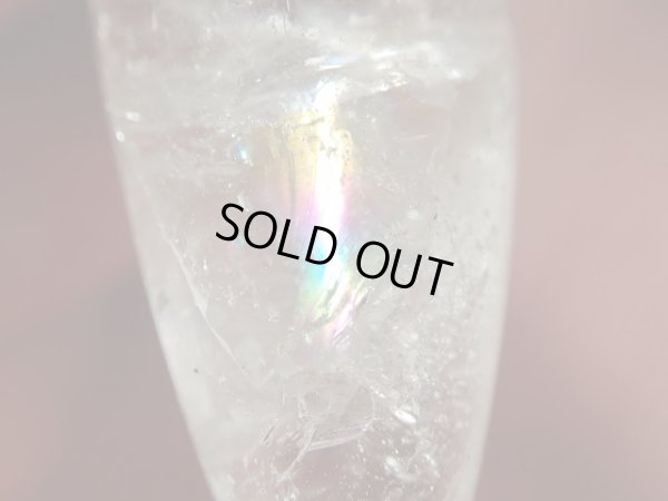 画像8: ヒマラヤ産水晶虹色レインボーの本革ネックレスとレインボー水晶のセット