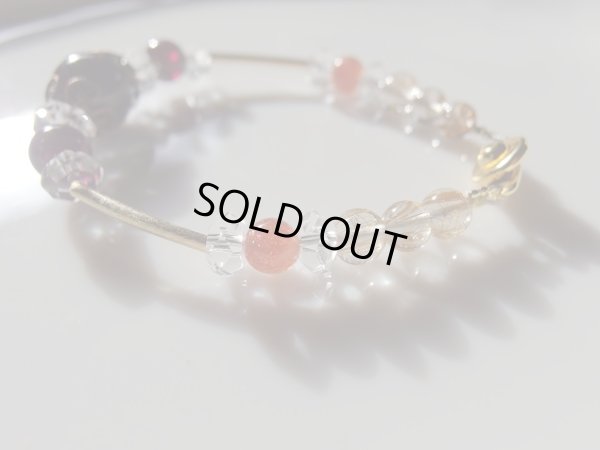 画像16: スターガーネット＆ロードライトガーネット＆サンストーン＆ルチルクォーツブレスレット　２月17日までの特価となります