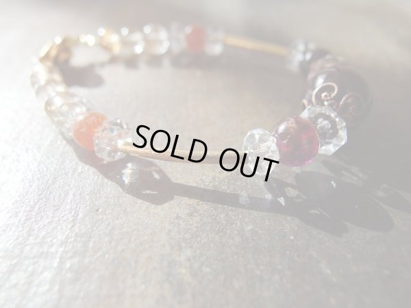 画像18: スターガーネット＆ロードライトガーネット＆サンストーン＆ルチルクォーツブレスレット　２月17日までの特価となります