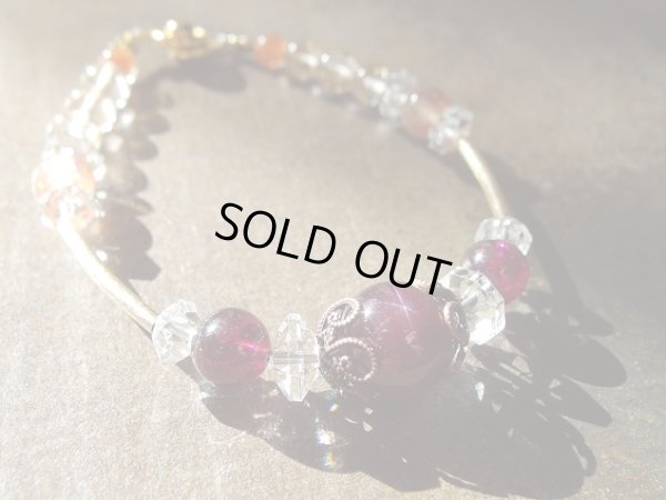 画像9: スターガーネット＆ロードナイトガーネット＆サンストーン＆オレンジルチルクォーツ＆オレンジ水晶特製ブレスレット　