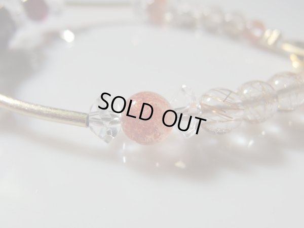 画像19: スターガーネット＆ロードナイトガーネット＆サンストーン＆オレンジルチルクォーツ＆オレンジ水晶特製ブレスレット　