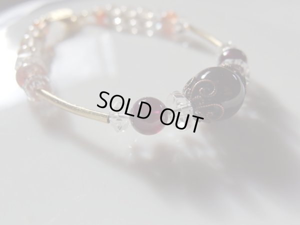 画像20: スターガーネット＆ロードナイトガーネット＆サンストーン＆オレンジルチルクォーツ＆オレンジ水晶特製ブレスレット　