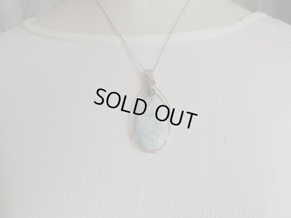 画像12: ミャンマー産　天然翡翠（含侵処理なし）龍彫りプレート　オリジナル　ワイヤペンダント加工　モルダバイト搭載型　