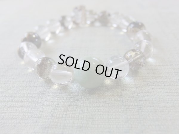 画像2: 「菩薩」　美しい翡翠と　タイガーアイ勾玉　ヘマタイトルチルクォーツ　ガーデン水晶　ガネーシュヒマール産ヒマラヤ水晶の編